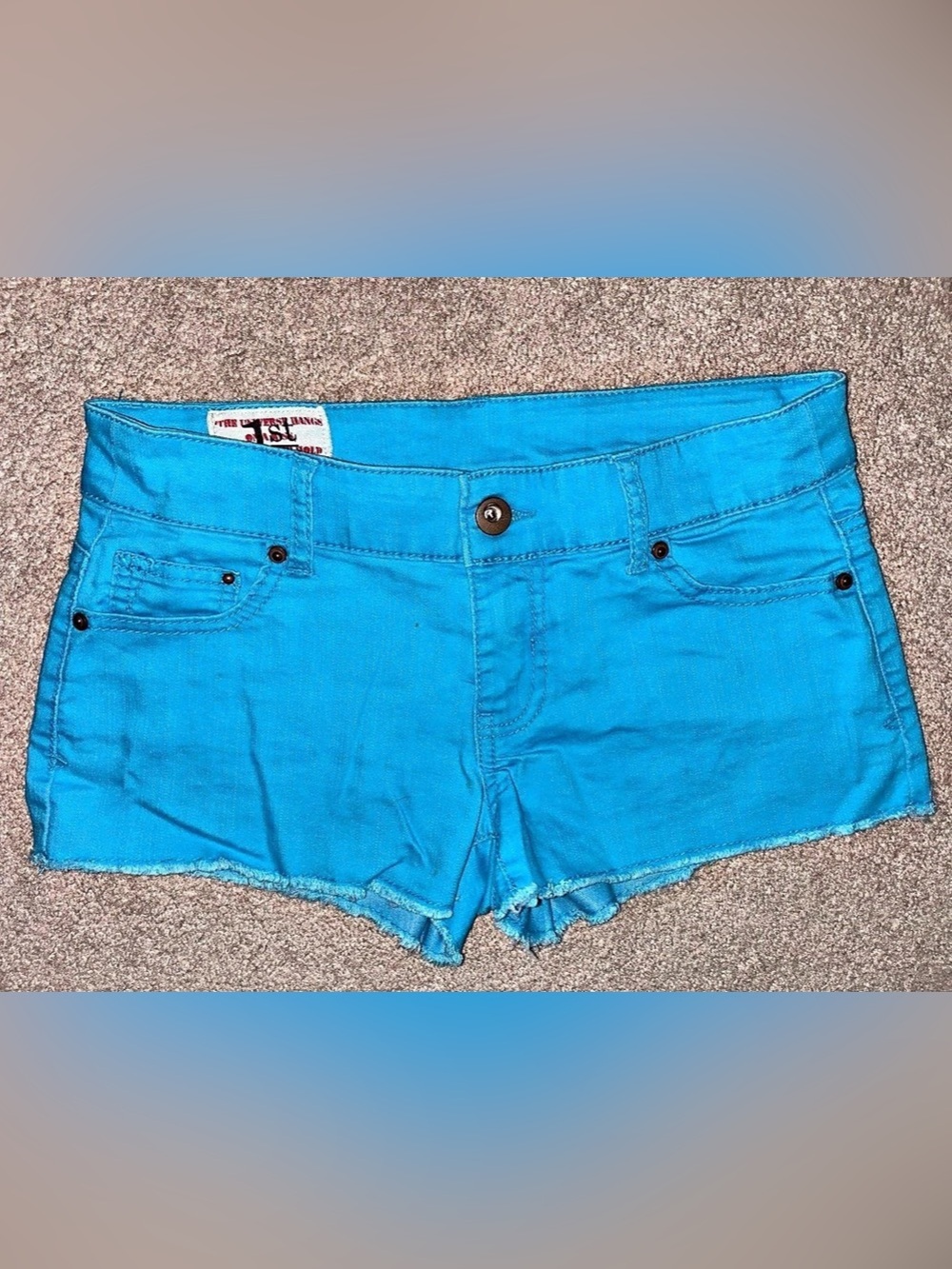 1st Kiss Junior’s Bright Blue Jean Shorts
